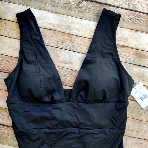Andie Black Mykonos Swimsuit Size XXL One Piece Deep Plunge New With Tags - Picture 5 of 13